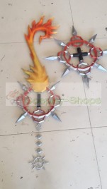 Kingdom Hearts Lea / Axel Keyblade Flame Liberator / Eternal Flames Cosplay Prop