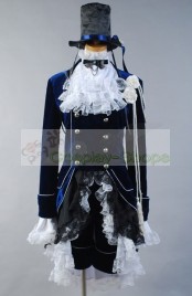 Kuroshitsuji  Black Butler Ciel Dark Blue Cosplay Costume 
