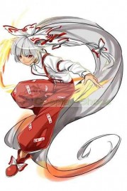 Touhou Project Fujiwara no Mokou White and Red Cosplay Costume