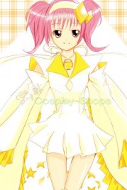 Shugo Chara Hinamori Amu Amulet Diamond White and Yellow Cosplay Costume