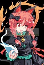 Touhou Project Kaenbyou Rin Red Long Pigtail Cosplay Wig