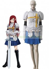 Fairy Tail Erza Scarlet Cosplay Costume Black and Bule