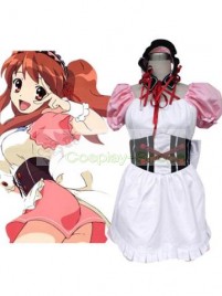 Suzumiya Haruhi Mikuru Asahina Pink and White Cosplay Costume