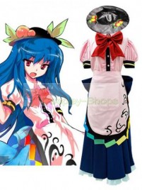 Touhou Project Scarlet Weather Rhapsody Hinanawi Tenshi Pink and Blue Cosplay Costume