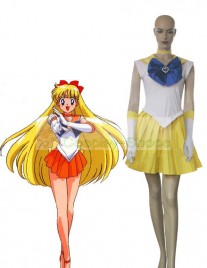 Sailor Moon Minako Aino/Sailor Venus Yellow Uniform Cosplay Costume