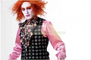 Tim Burttons Alice in Wonderland Mad Hatter Vest Cosplay Costume
