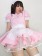 Pink Puff Short Sleeves Maid Costume