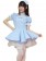 Traditional Blue Puff Short Sleeves Maid Costume
