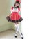 Red Black White Short Sleeves Maid Costume