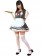 Gray White Sailor Pattern Maid Costume