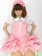 Pink White Ruffles Short Sleeves Maid Costume