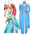 Mobile Suit Gundam SEED Destiny Lacus Clyne Light Blue Cosplay Costume  
