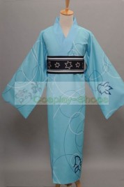 Vocaloid Hatsune Miku Project DIVA Kaito Cosplay Costume Kimono Light Blue