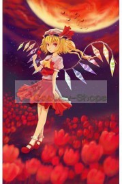 Touhou Project Flandre Scarlet Red Dress Cosplay Costume