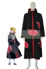 Naruto Akatsuki Deidara Black Cosplay Costume 