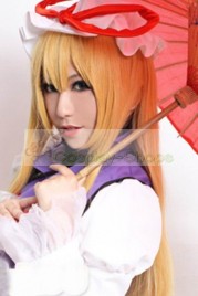 Touhou Project Yukari Yakumo Mixed Blond Long Straight Cosplay Wig 