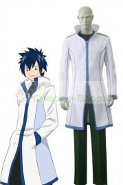 Fairy Tail Gray Fullbuster Cosplay Costume White 