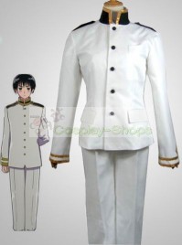Axis Power Hetalia Janpanse Uniform White Cosplay Costume