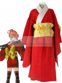 Gintama / Silver Soul Kagura Version 4 Cosplay Costume Red