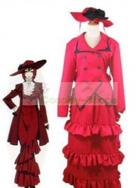 Black Butler Angelina Dulles Cosplay Costume Red