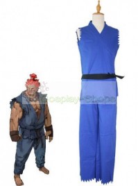 Street Fighter Akuma Adult Blue Cosplay Costume