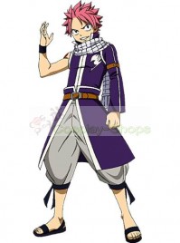 Fairy Tail Natsu Dragneel Purple Cosplay Costume