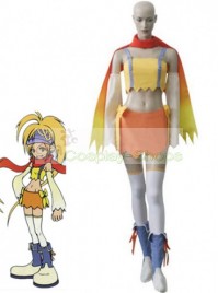 Kingdom Hearts II 2 Fairy Rikku Yellow and Orange Cosplay Costume