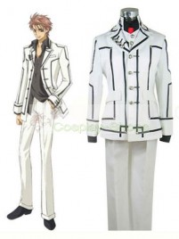 Vampire Knight Men Night Department white Uniform Kaname Kuran Cosplay  Costume 