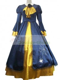 Vocaloid  Kagamine Rin Blue And Yellow Dress Cosplay Costume