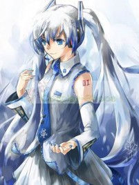 Vocaloid FAMILY SNOW Miku Cosplay Costume 