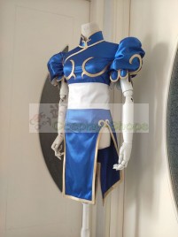 Street Fighter Chun-Li royal blue Cosplay Costume