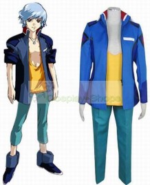 Mobile Suit Gundam SEED Destiny Earth Alliance Blue Male Uniform Cosplay Costume  