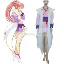 Mobile Suit Gundam SEED Destiny Lacus Clyne White and Purple Fighting Cosplay Costume 