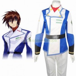 Mobile Suit Gundam SEED Destiny Kira Yamato White and Blue Cosplay Costume 