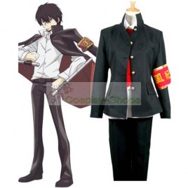 Katekyo Hitman Reborn Hibari Kyoya Cosplay Costume Black