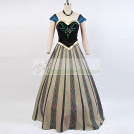 Frozen Princess Anna Coronation Dress Cosplay Costume