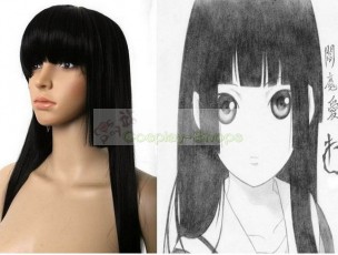Hell Girl / Jigoku Shoujo Enma Ai 80cm long Black Cosplay  Wig
