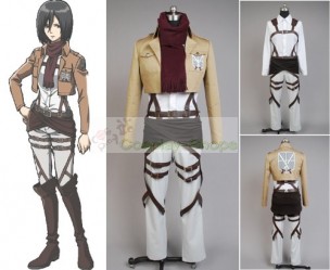 Attack on Titan aot Mikasa Ackerman Shingeki No Kyojin Cosplay Costume