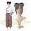 Naruto Tenten Short Black 40cm Cosplay Straight Pigtail Wig