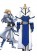Guilty Gear Ky Kiske Cosplay Costume White and Blue