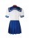 Street Fighter Sakura Kasugano Sailor Suit White and Blue Cosplay Costume