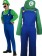 Super Mario Bros(SMB) Luigi Mario Blue and Green Cosplay Costume