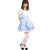 Lovely Blue White Cotton Maid Costume