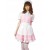 Pink White Puff Short Sleeves Maid Costume