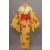 Vocaloid Hatsune Miku Project DIVA Kagamine Rin Cosplay Costume Kimono Yellow with Cat Pattern