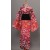 Vocaloid Hatsune Miku Project DIVA Meiko Cosplay Costume Kimono Red with Flower Pattern