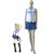 Fairy Tail Lucy Heartfilia Cosplay Costume White and Blue